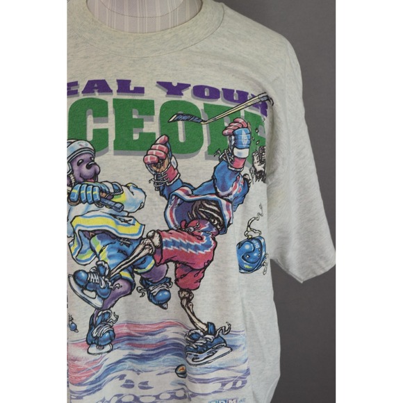 Vintage Grateful Dead Shirt Mens XL Steal Your Faceoff Hockey Bear GDM USA 90s - Picture 2 of 8